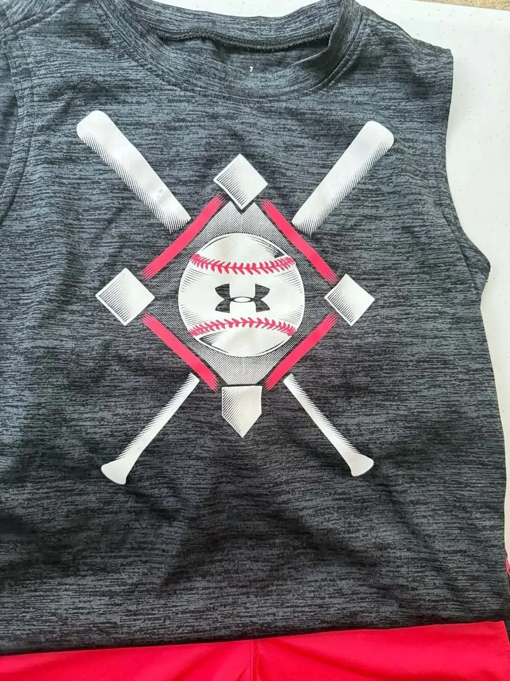 Under Armour Boys HeatGear Baseball Graphic Muscle Tank and Shorts 2-Piece Set